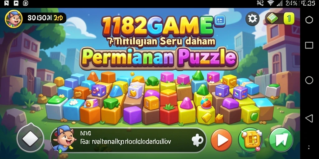 Tampilan gameplay menarik dari 182GAME dalam permainan Puzzle.