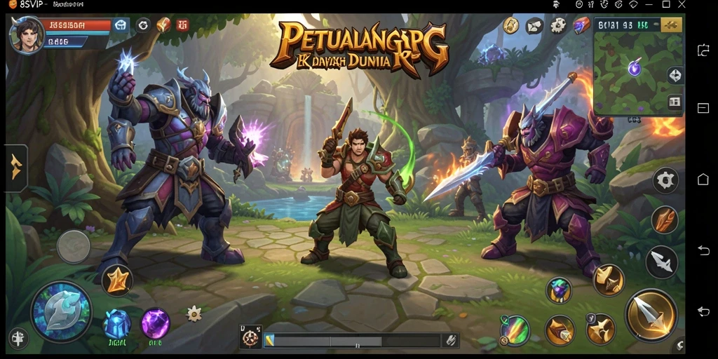 Tampilan gameplay RPG yang memukau dan aksi yang seru.