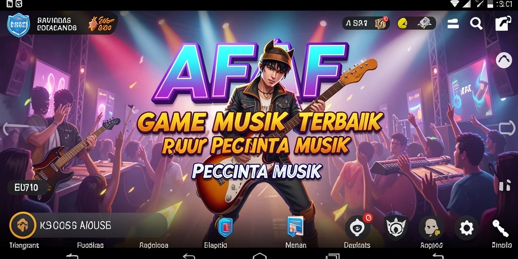Tampilan gameplay AFAF yang menampilkan tantangan musik yang menyenangkan.