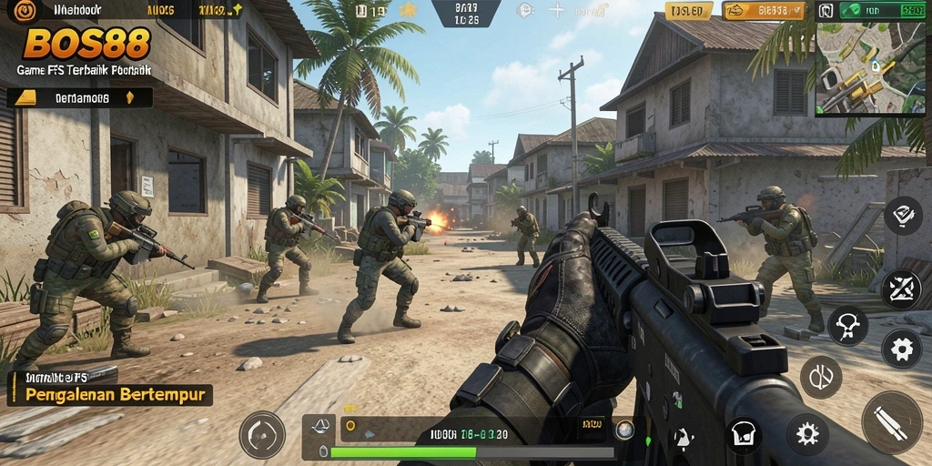 Tampilan gameplay menegangkan di <strong>BOS88</strong> saat pertempuran intens.