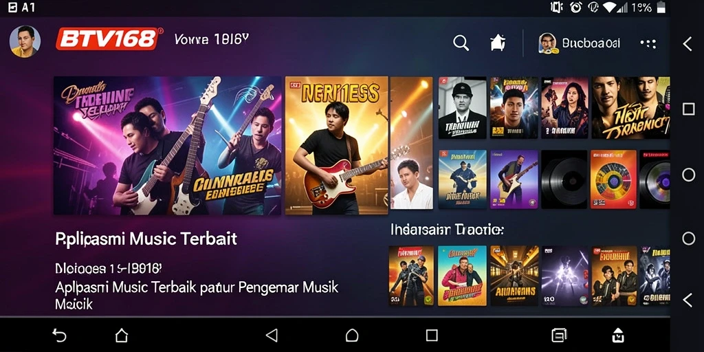 Tampilan gameplay BTV168 saat pengguna menjelajahi lagu-lagu favorit.