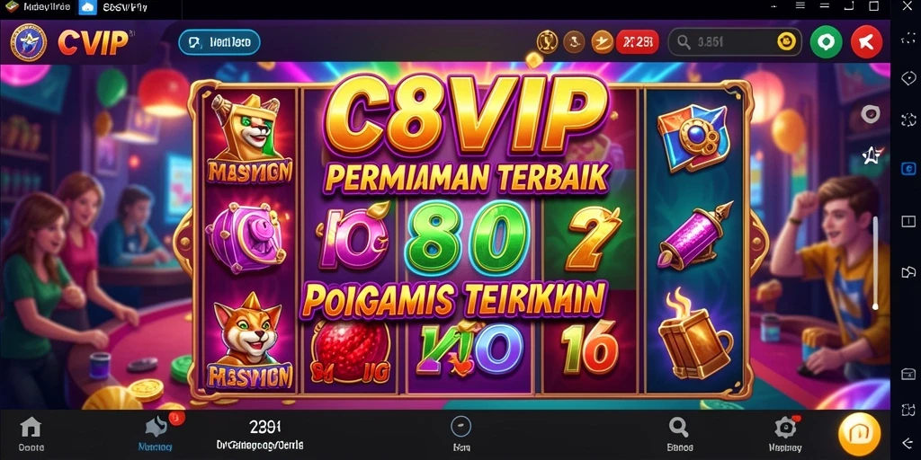 Tampilan gameplay C8VIP yang seru dan penuh warna.