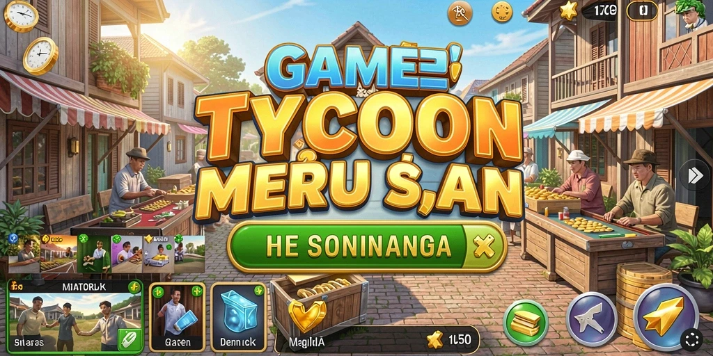 Tampilan screenshot HARAPJP menampilkan gameplay Tycoon yang menarik.