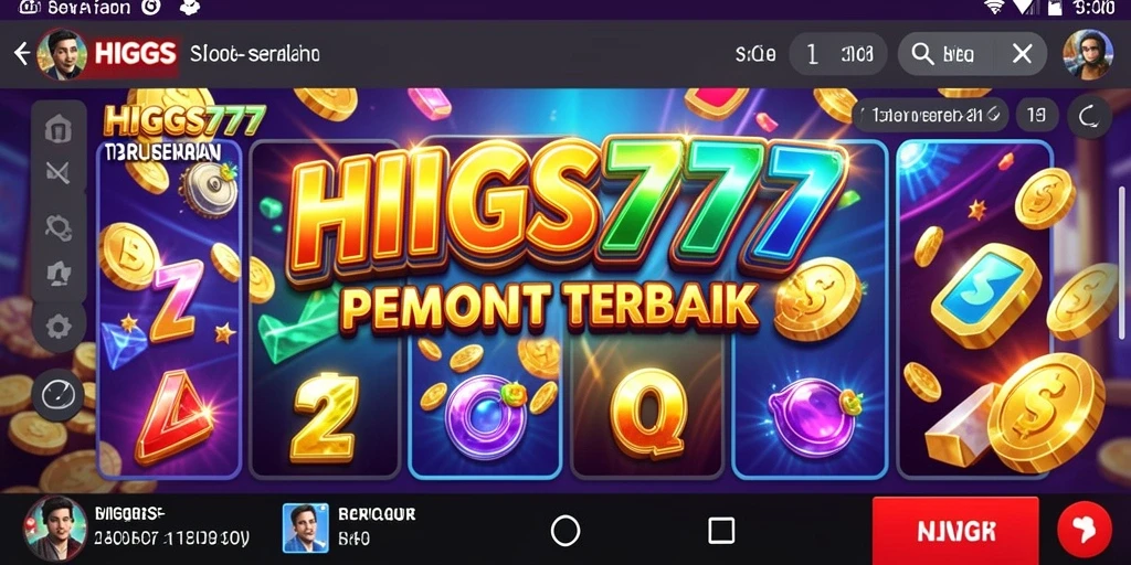 Tampilan gameplay seru HIGGS777 dengan tema slot yang menarik.