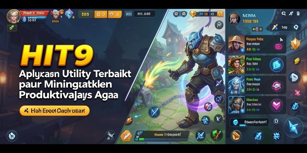 Screenshot utama dari HIT9 menunjukkan antarmuka aplikasi Utility yang bersih dan fungsional.