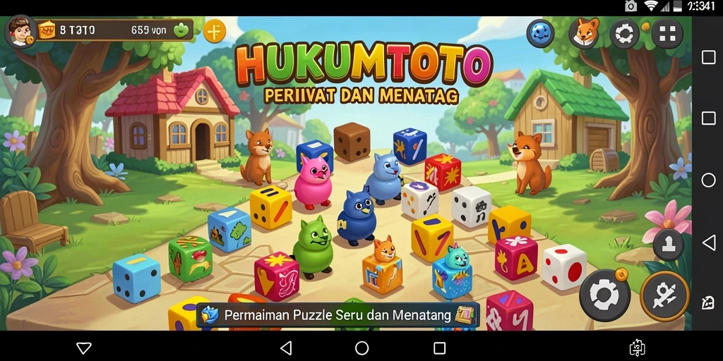 Tampilan gameplay HUKUMTOTO yang menantang dan menarik.