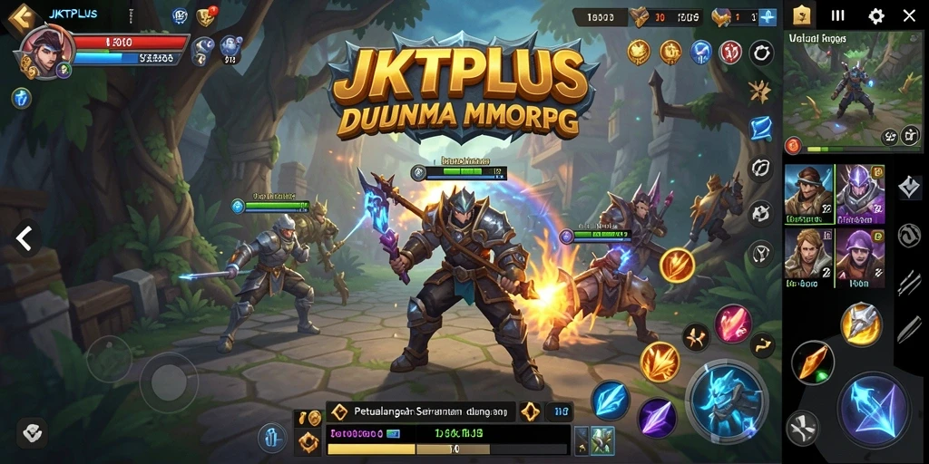 Screenshot petualangan seru dalam JKTPLUS dengan gameplay MMORPG.