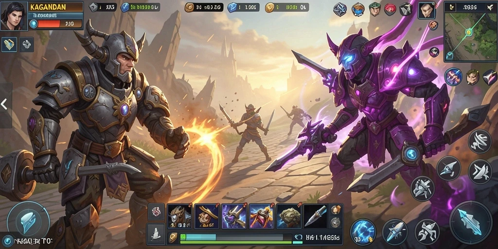 Tangkapan layar gameplay KAGANDAN yang menarik dan dinamis.