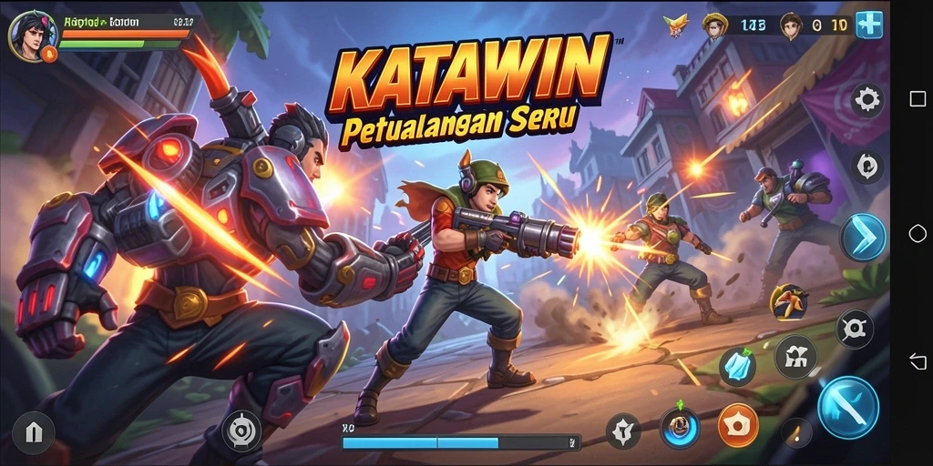 Tampilan gameplay seru di KATAWIN yang menantang.