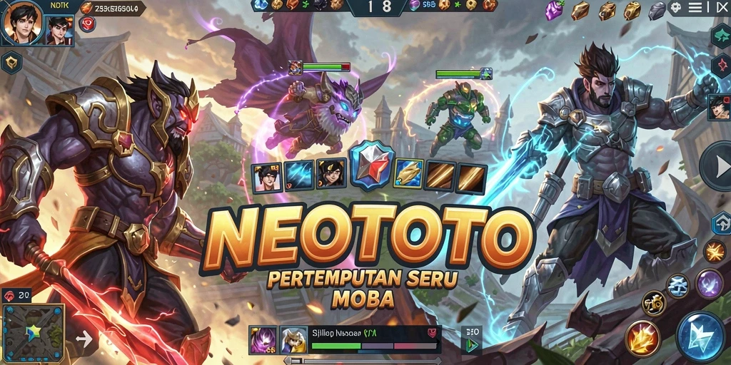 Gameplay seru dalam pertarungan tim NEOTOTO yang dinamis.