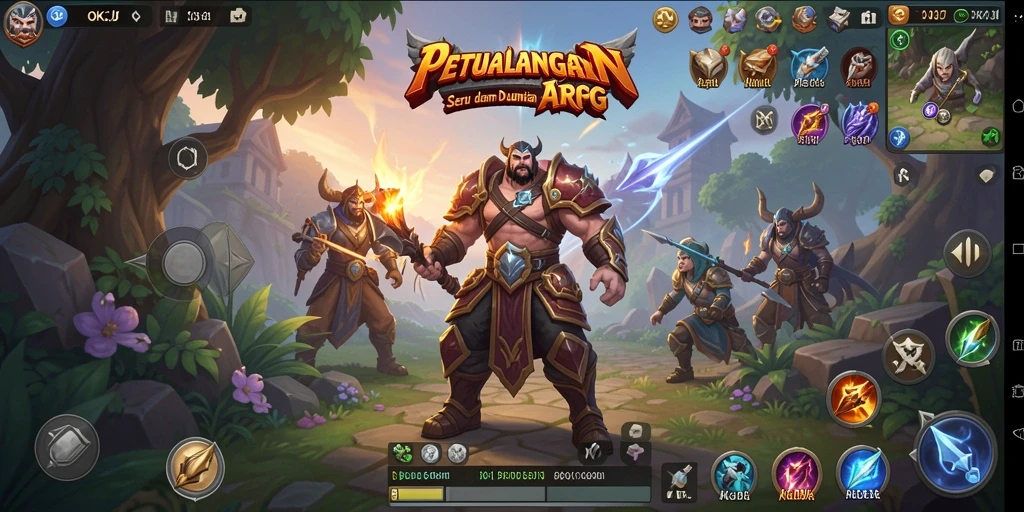 Tampilan menarik dari gameplay ARPG di OKJK.