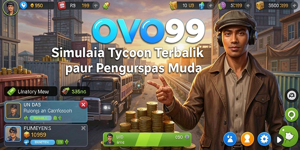 Tangkapan layar OVO99 menampilkan simulasi manajemen bisnis yang menarik.