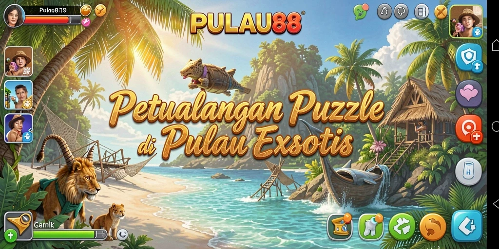 Screenshot menampilkan gameplay seru PULAU88 dengan tantangan puzzle.