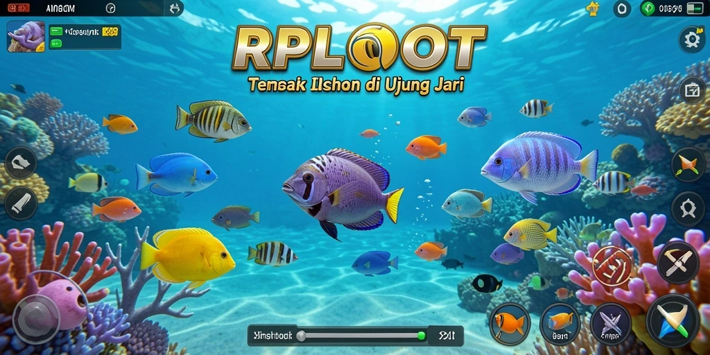 Screenshot gameplay RpLoot menampilkan aksi menembak ikan yang seru.
