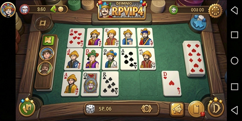 Tampilan gameplay menarik dari RPVIP4 saat bermain Domino.