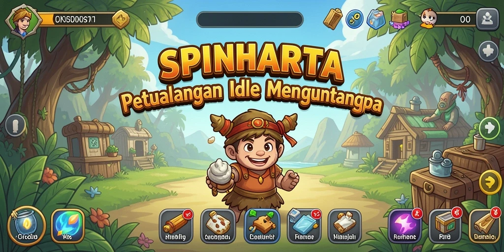 Tampilan gameplay SPINHARTA yang menarik dan mengasyikkan.
