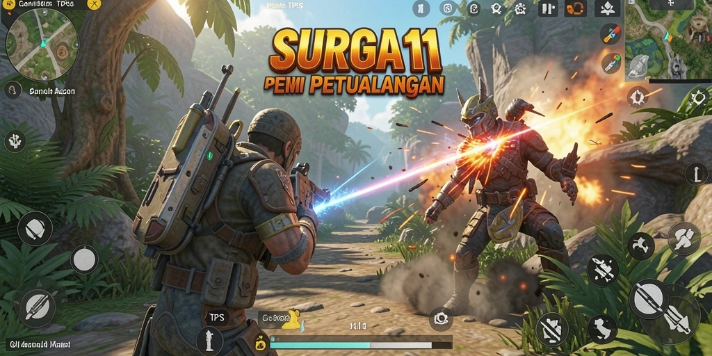 Tampilan gameplay yang menegangkan dan seru dalam SURGA11.