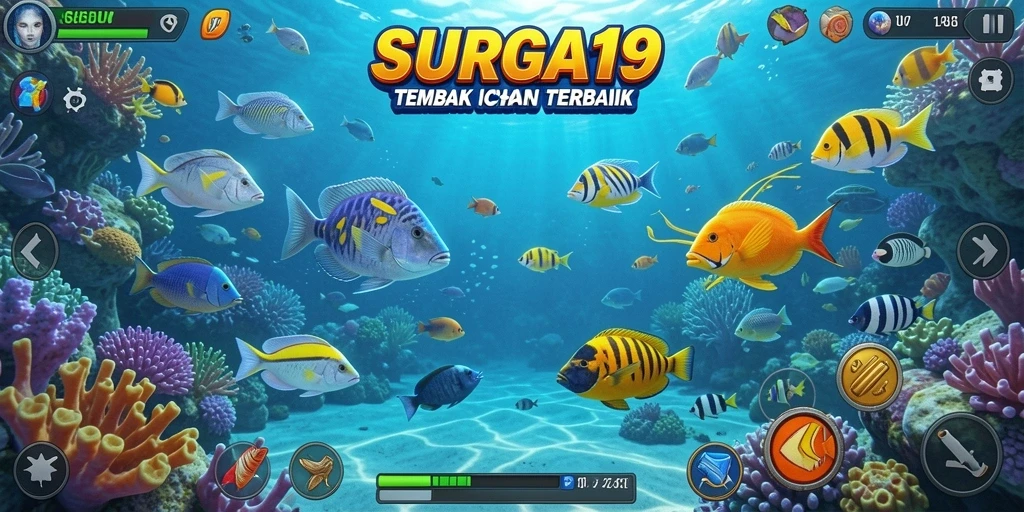 Screenshot dari gameplay menarik SURGA19 yang menunjukkan aksi menangkap ikan.