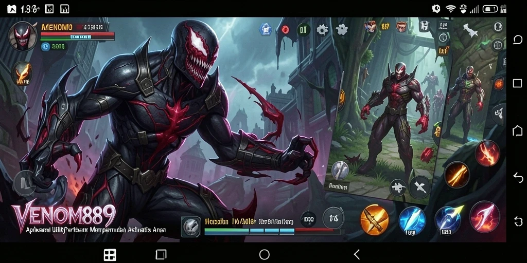 Tampilan antarmuka VENOM889 yang sederhana dan fungsional.