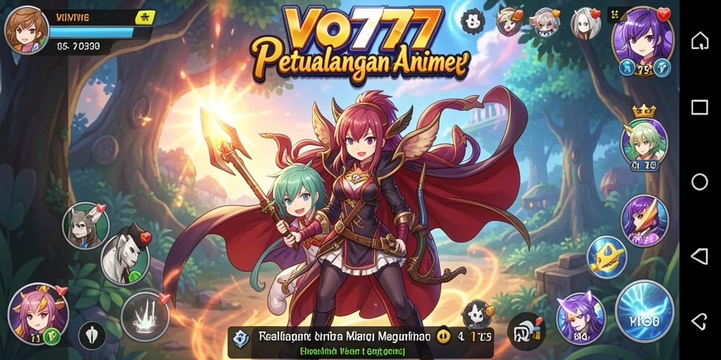 Menampilkan karakter anime dalam pertarungan epik.