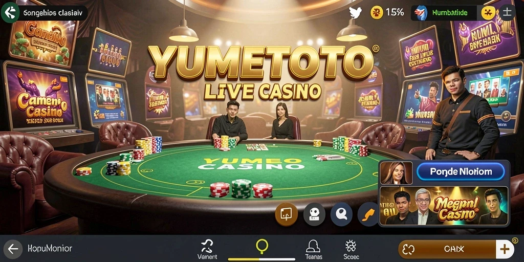 Gameplay YUMETOTO yang mendebarkan dengan dealer langsung.